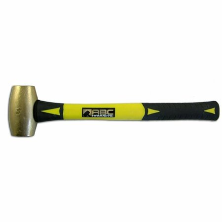 ABC HAMMERS 4 Lb. Brass Hammer With 15 In. Fiberglass Handle AB1845